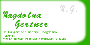 magdolna gertner business card